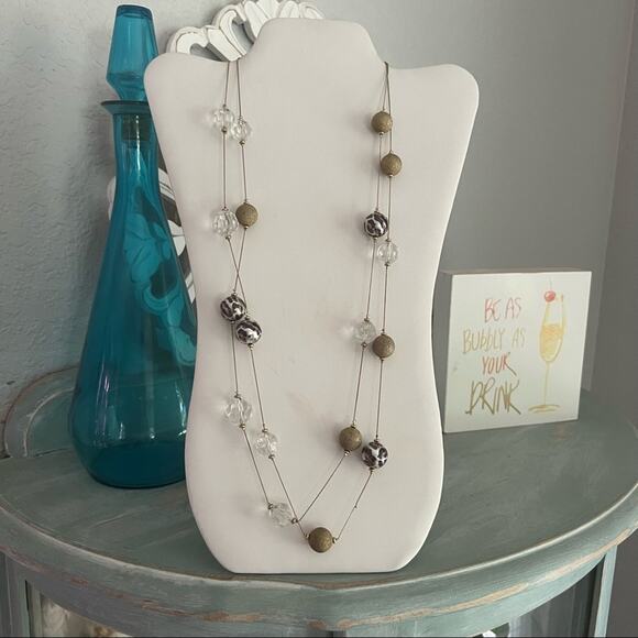 Betsey Johnson Floating Beaded Long Necklace - Picture 1 of 6